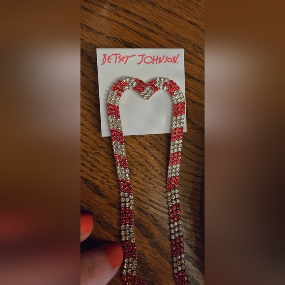 Betsey Johnson Candy Cane Dangle Earrings! - Picture 3 of 12